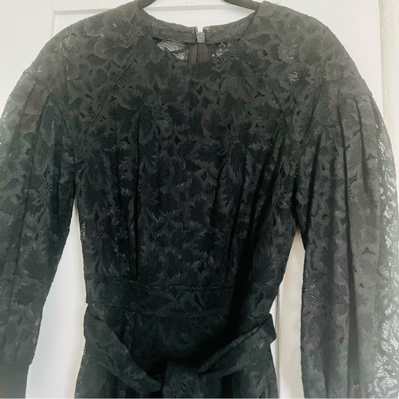 New! BCBG Lace Puff Sleeve Jumpsuit XXS - Picture 7 of 10